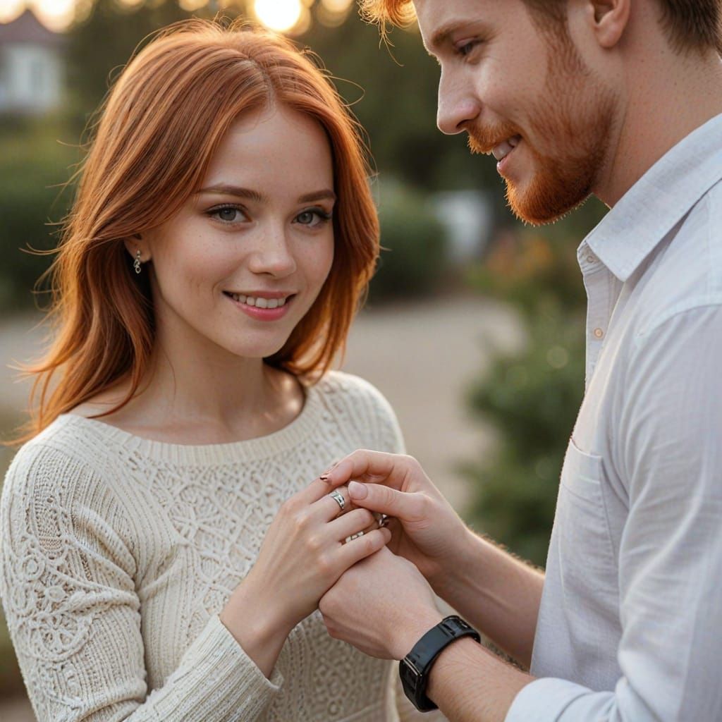 Whimsical Engagement Portrait of a Couple in Love