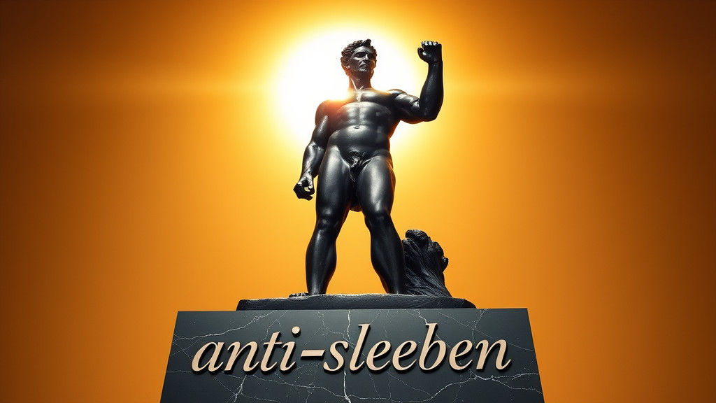 Black Marble Statue with Engraving in Sunlight