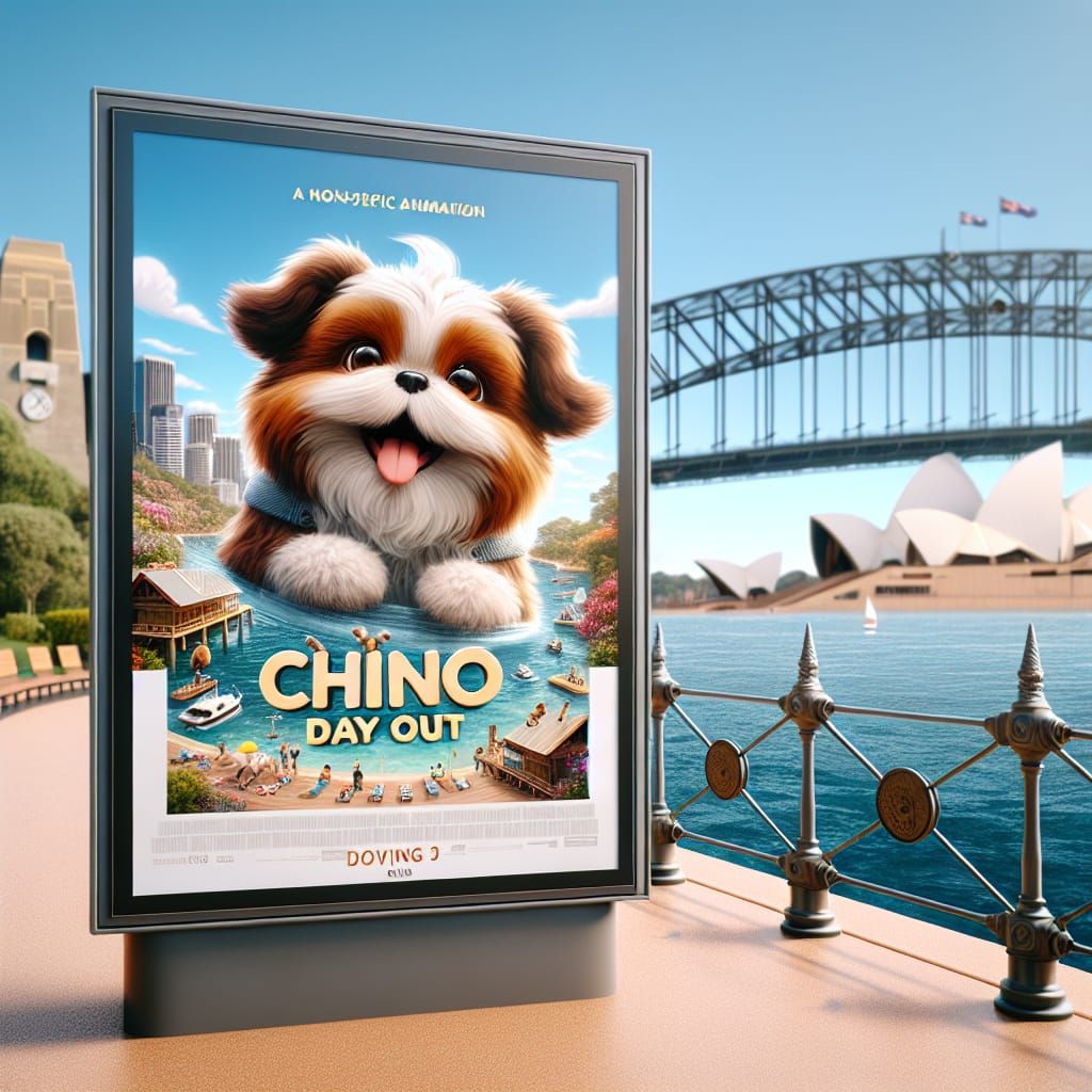 Chino's Day Out: Animated Movie Poster Adventure