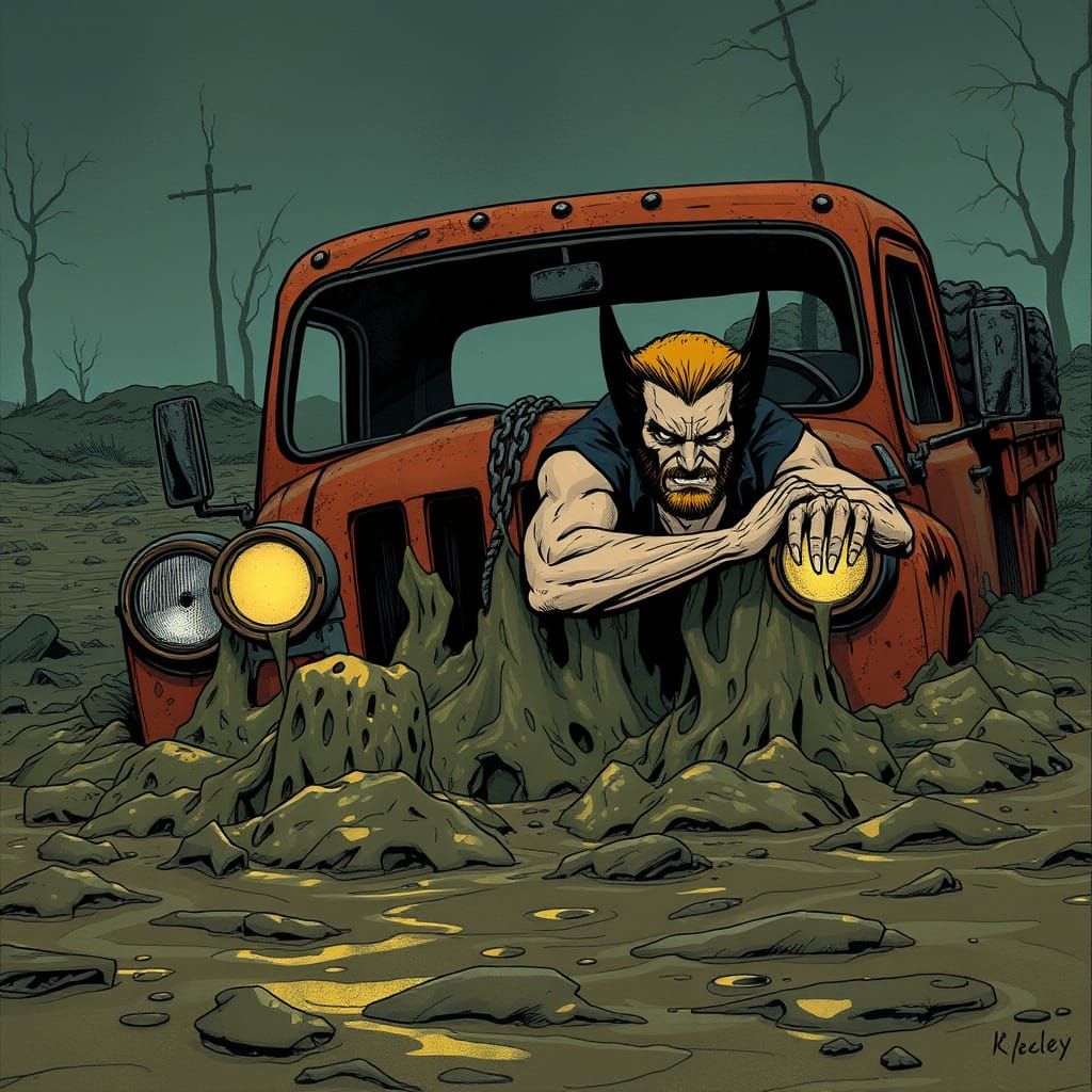 Wolverine and Sam's Muddy Truck Adventure