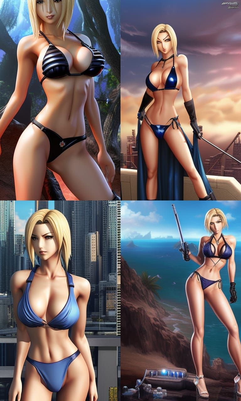 Aya Brea in Bikini, Artgerm Style Illustration