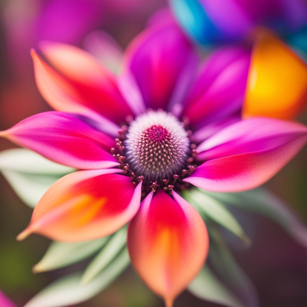 Kaleidoscopic Flower: Professional Photography with Bokeh