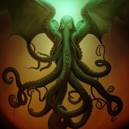 Cthulhu Dark Fantasy Concept Art Masterpiece
