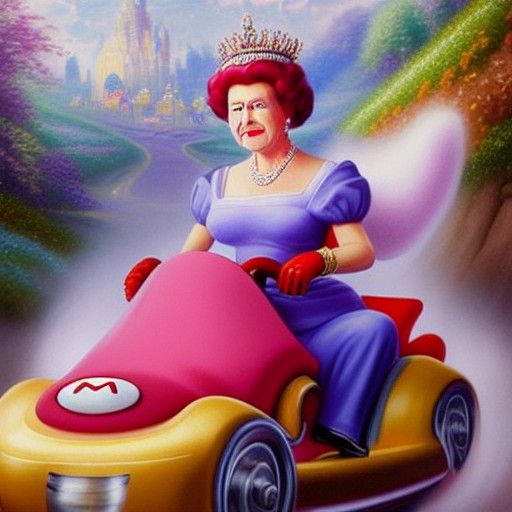 Queen Elizabeth II Plays Mario Kart