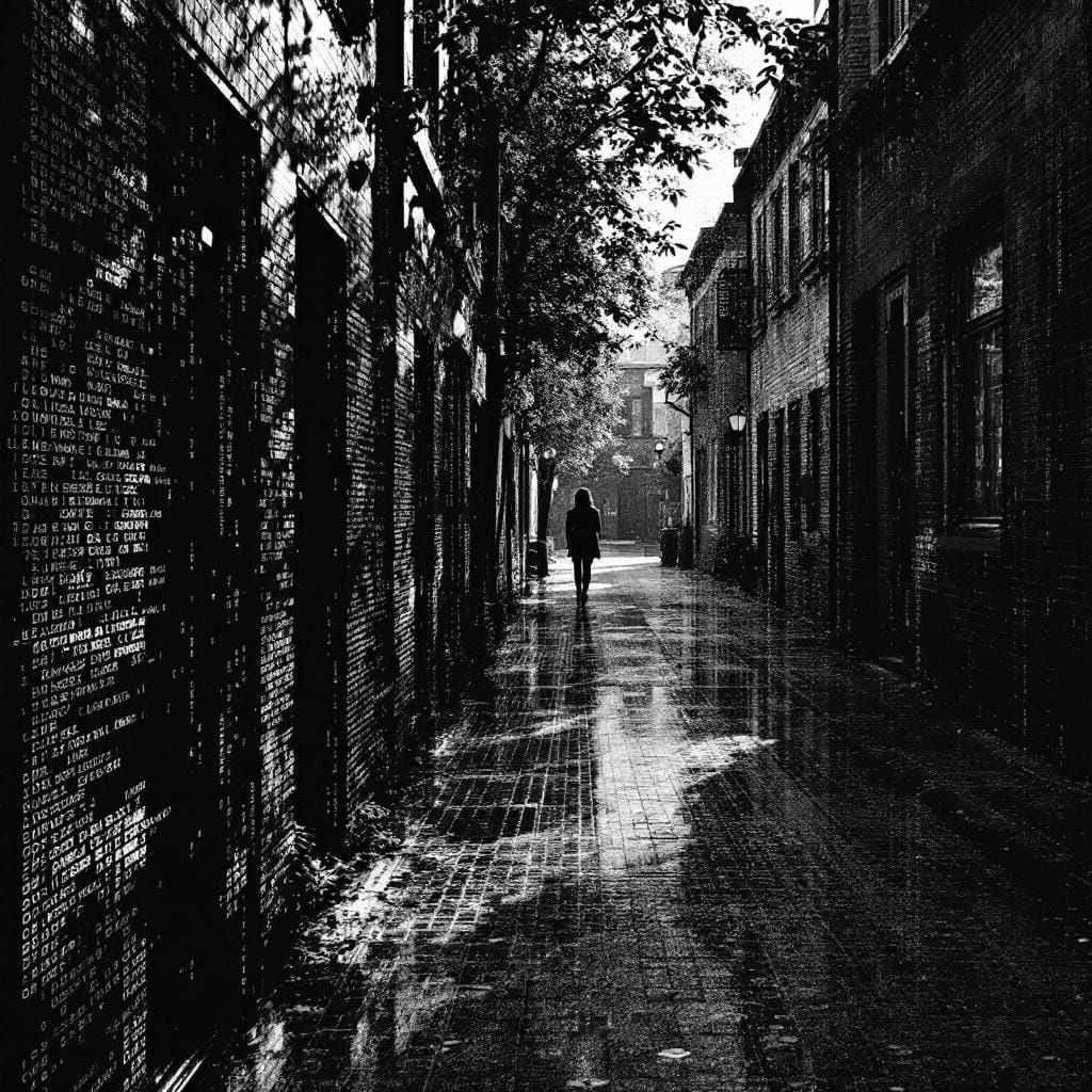 ASCII Art Overlay in Style of Reas and LeWitt