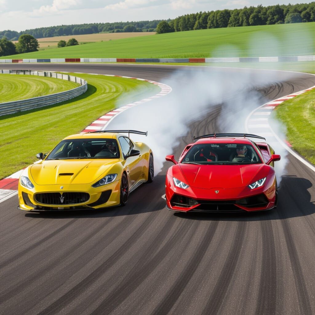 Luxury Sports Cars Race: Maserati vs. Lamborghini