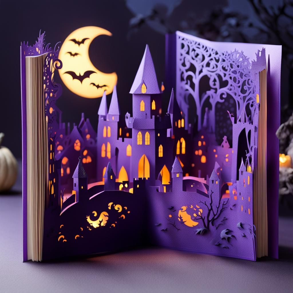 Spooky Castle Pop-Up Book with Adorable Monsters