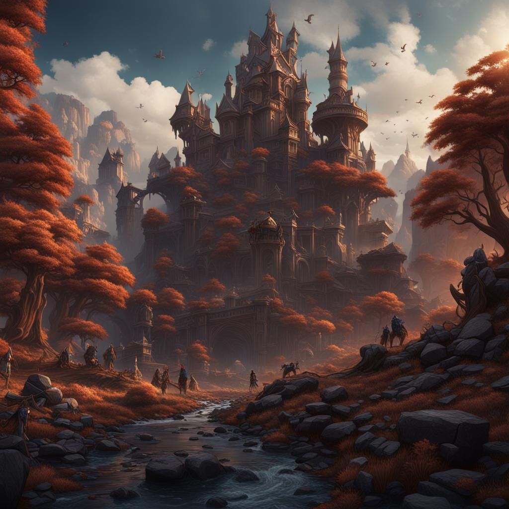 Fantastical Matte Painting in Deep Color