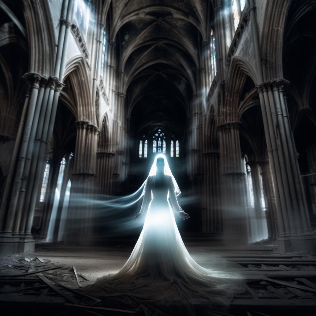 Spectral Ghost in Abandoned Cathedral