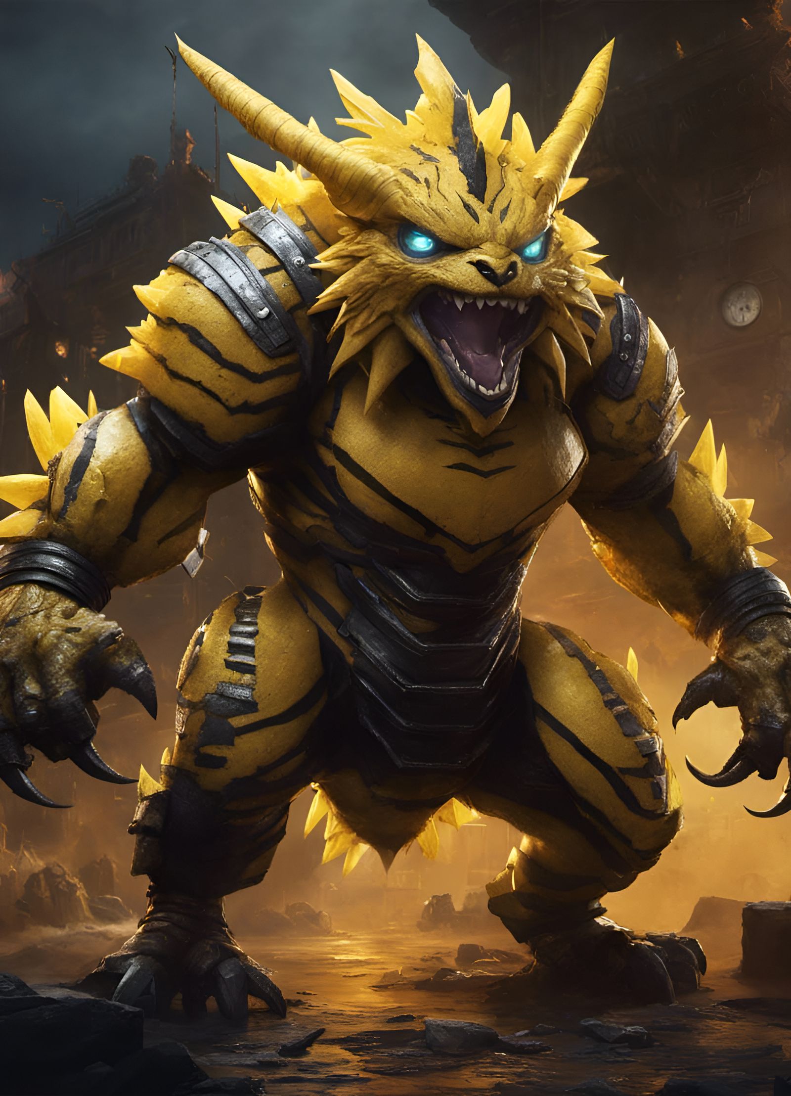 Electabuzz as a Hyperdetailed Monster