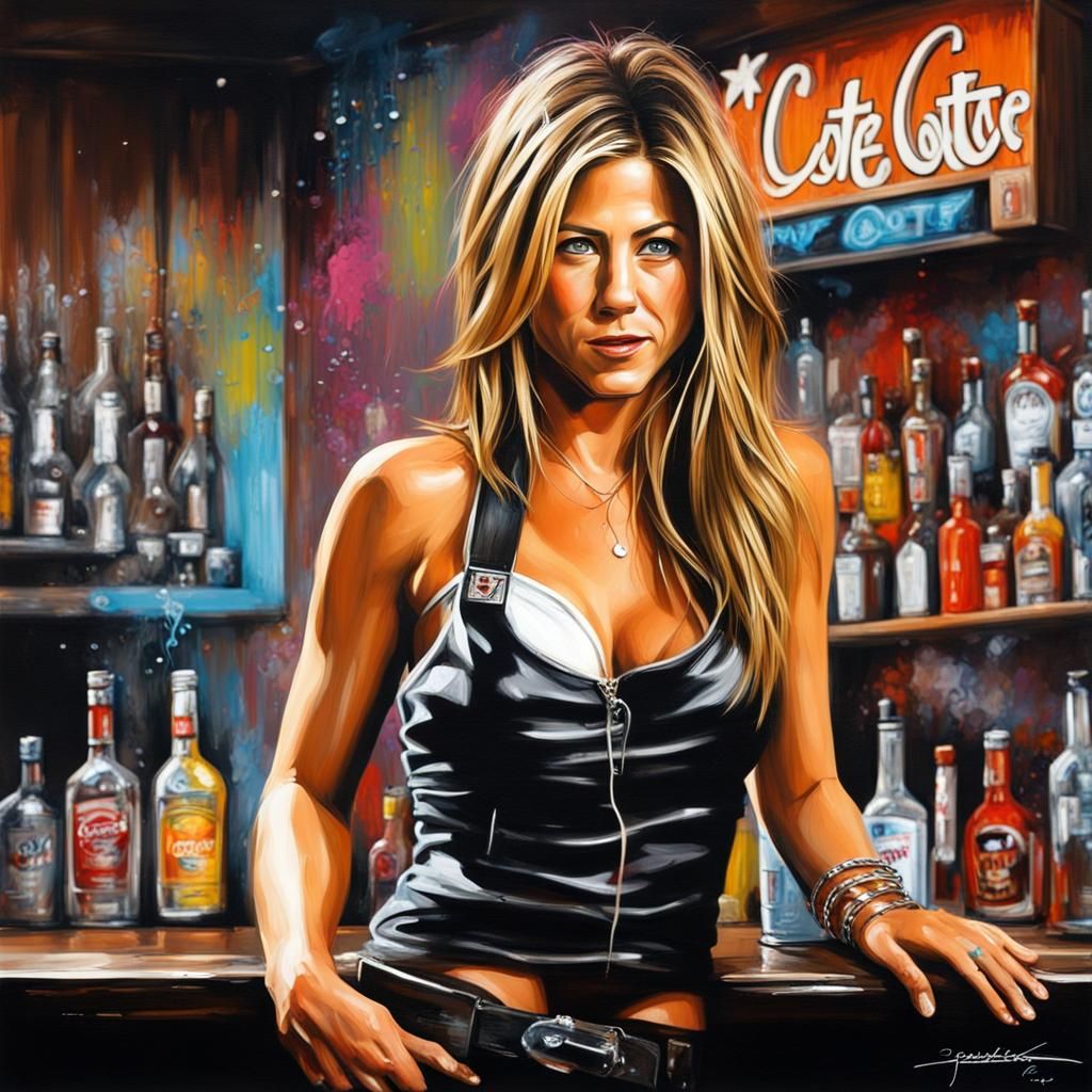 Jennifer Aniston At A Bar