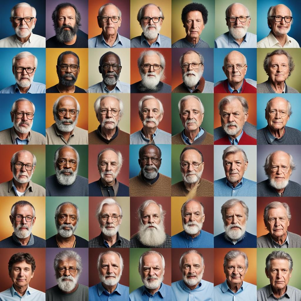 Seniors Learning Computers, Professional Portrait Photograph...