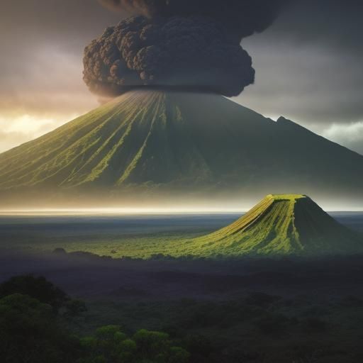 Lush Prehistoric Landscape with Ancient Reptiles