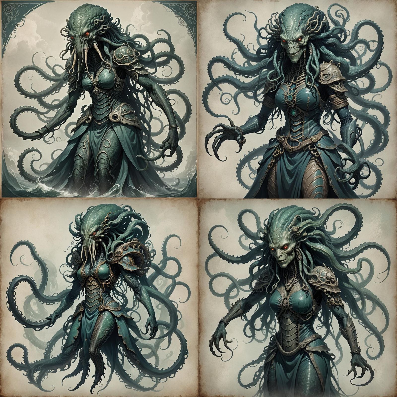 Alluring Female Kraken Humanoid