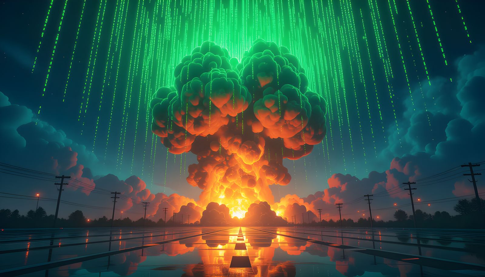 Matrix-Inspired Nuclear Explosion in Digital Code
