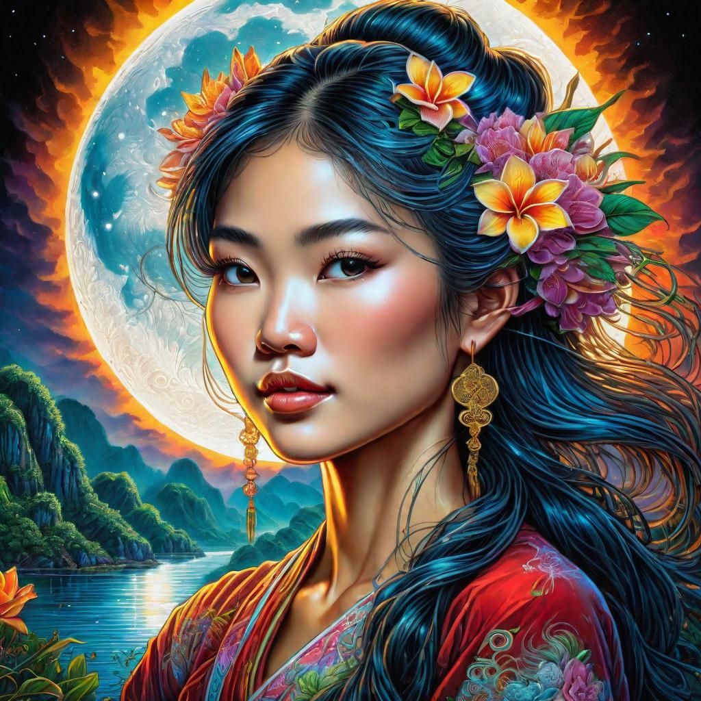 Beautiful Vietnamese Moon Goddess #2 (Juggernaut XL v5)