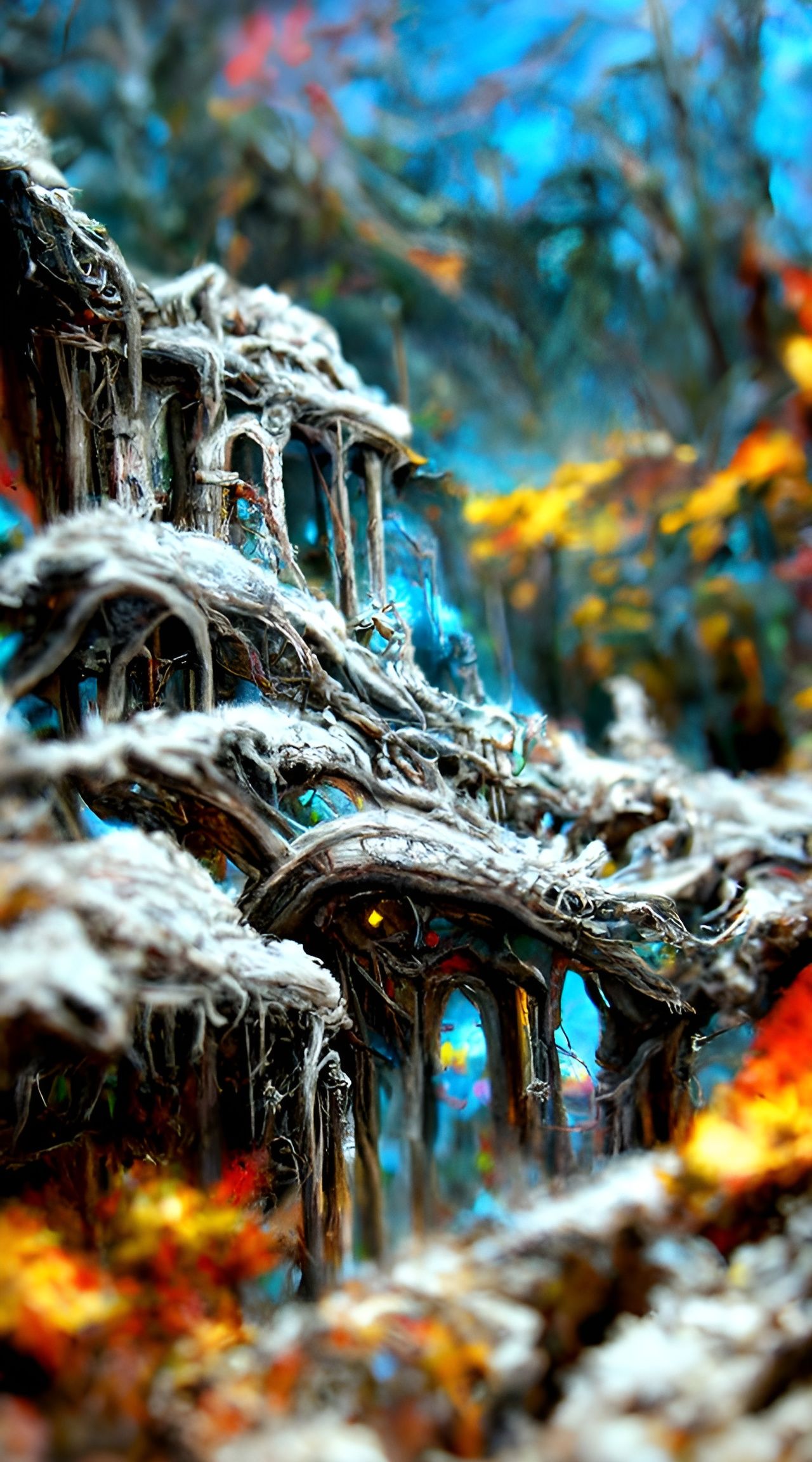 Ice Dragon Lair: Hyperdetailed Fantasy Landscape