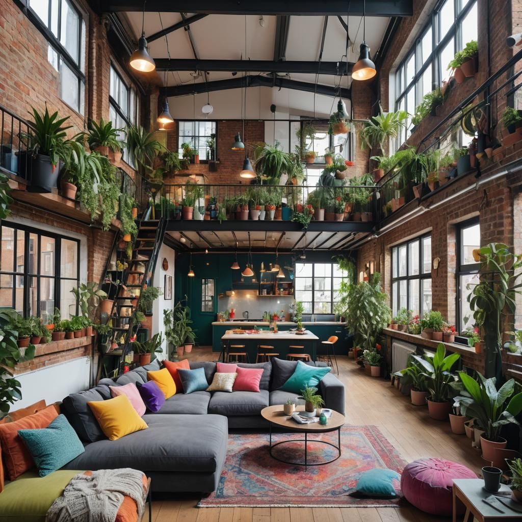 Cozy London Loft Apartment Interior
