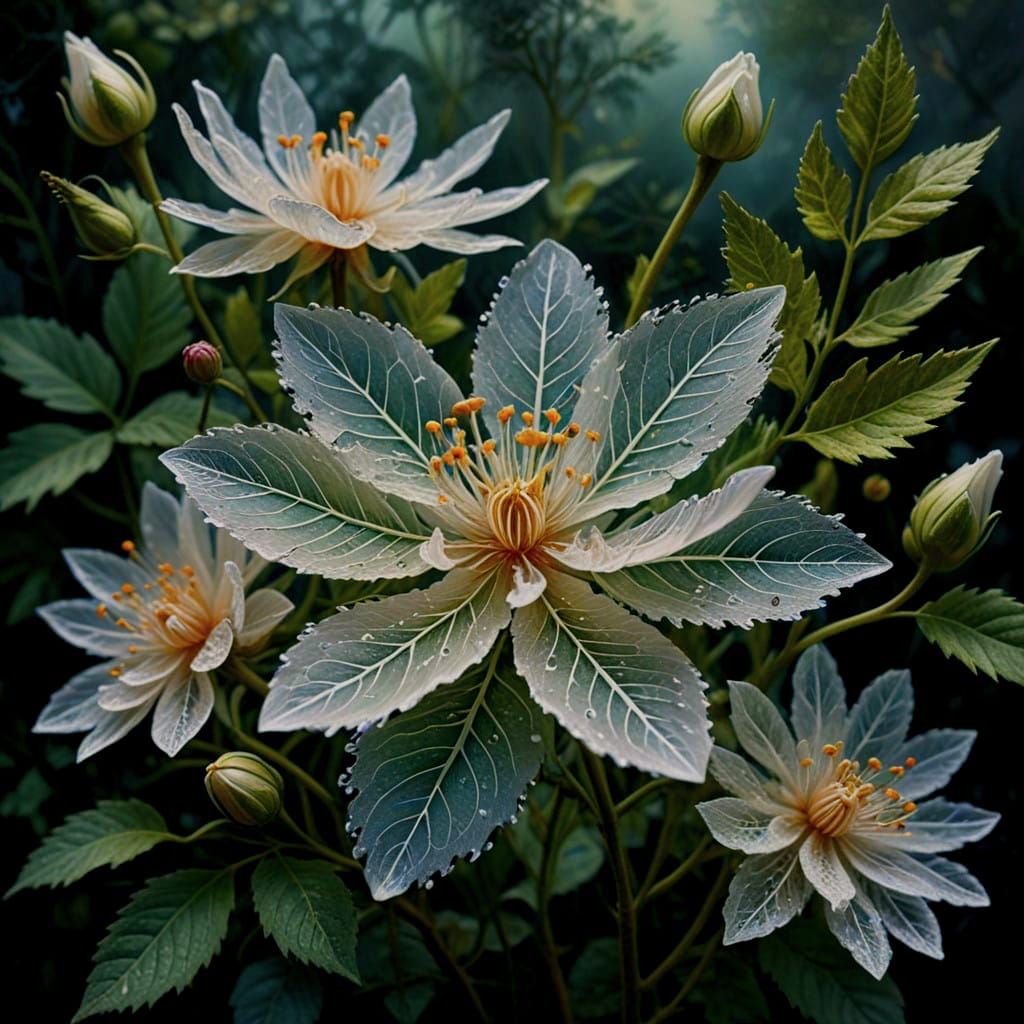 Enchanting Botanical Realms in Vibrant Dreamscapes