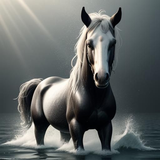 Adorable Foal Playing: Photorealistic 3D Rendering