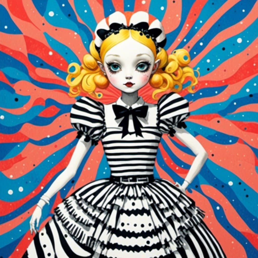 <lora:Shar:1.0> Striped world of fantastic impressions