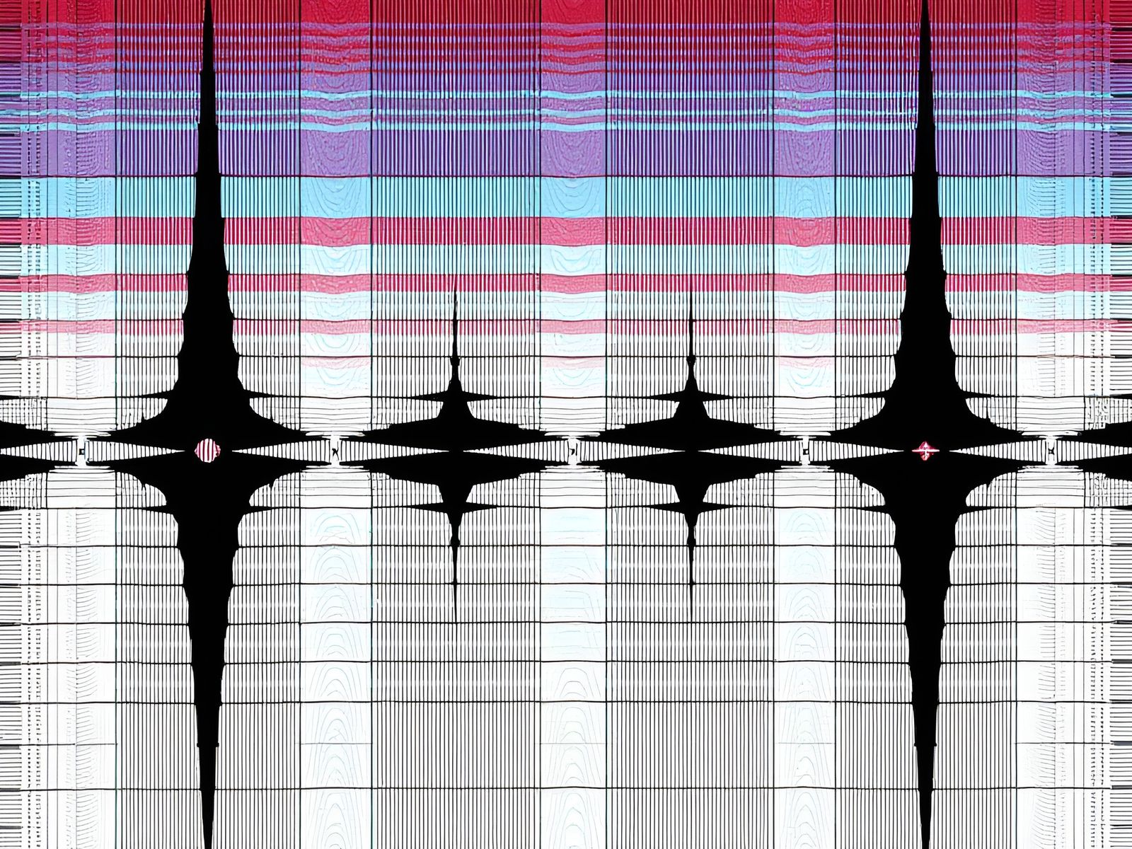 Abstract Corrupted Landscape with Evolving Patterns