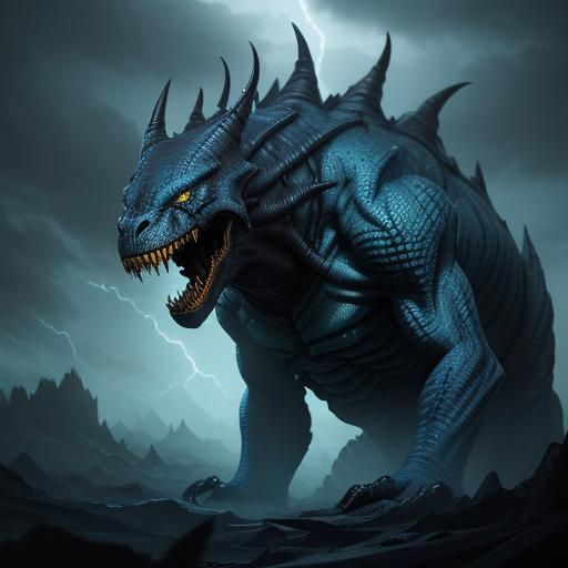 Menacing Alien Lugara Concept Art in Digital Painting Style