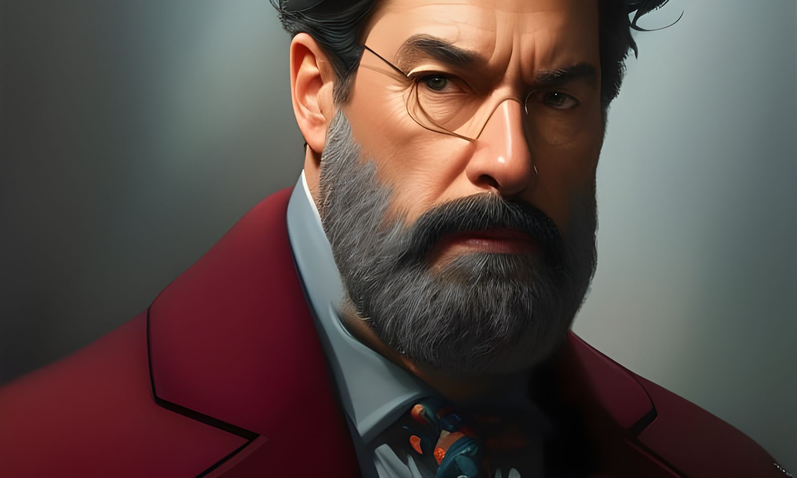 Mister Bill Portrait in Art Nouveau Style