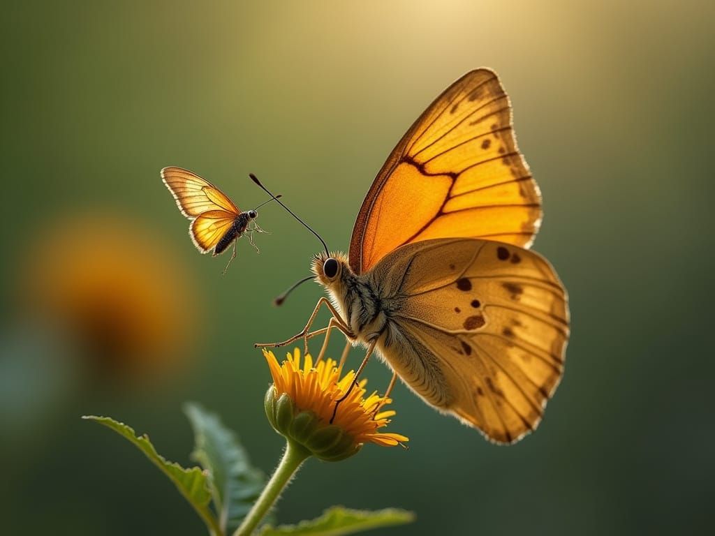 Confused Butterfly and the Firefly's Glow