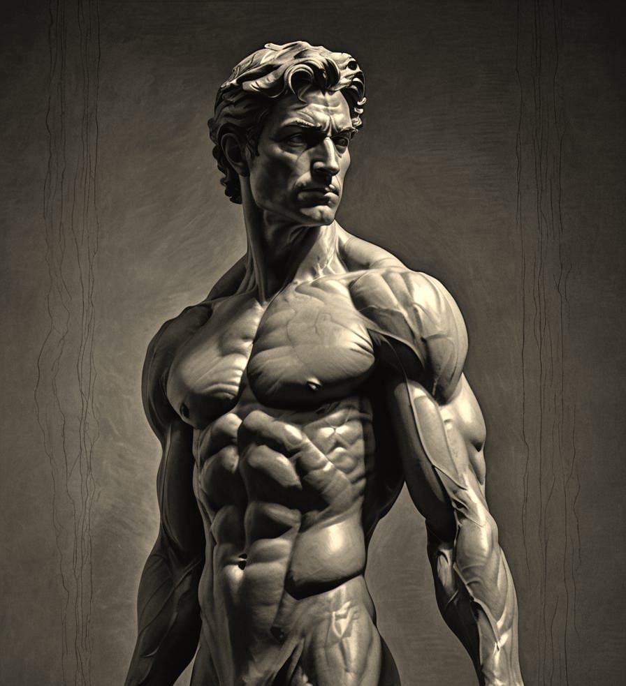 Anatomical Male Form Study in Claire Ligne