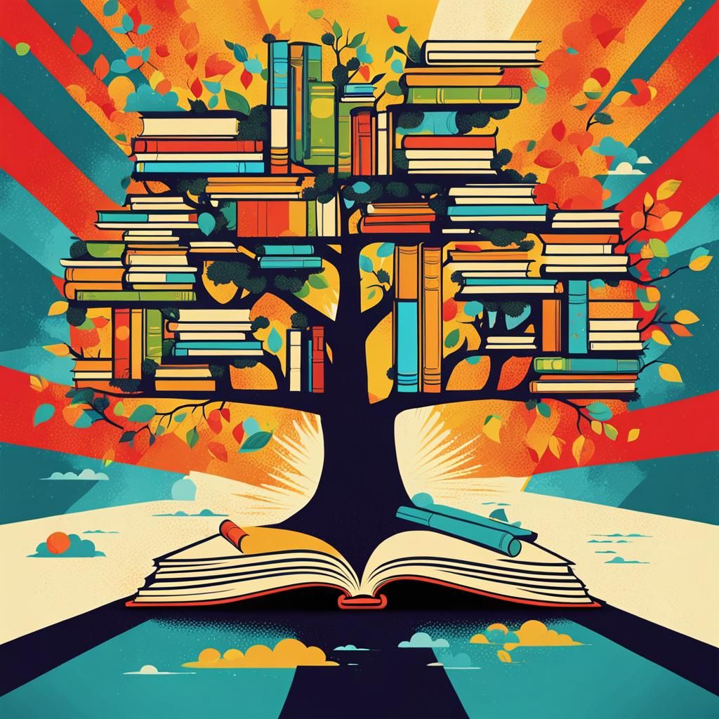 Books Grow on Trees: Pop Art Screen Print