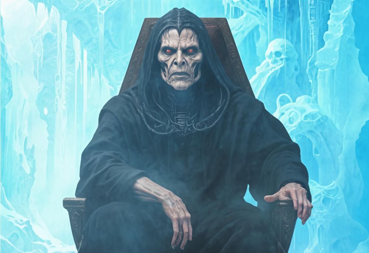 Evil Entity Enthroned in Dark Fantasy Illustration