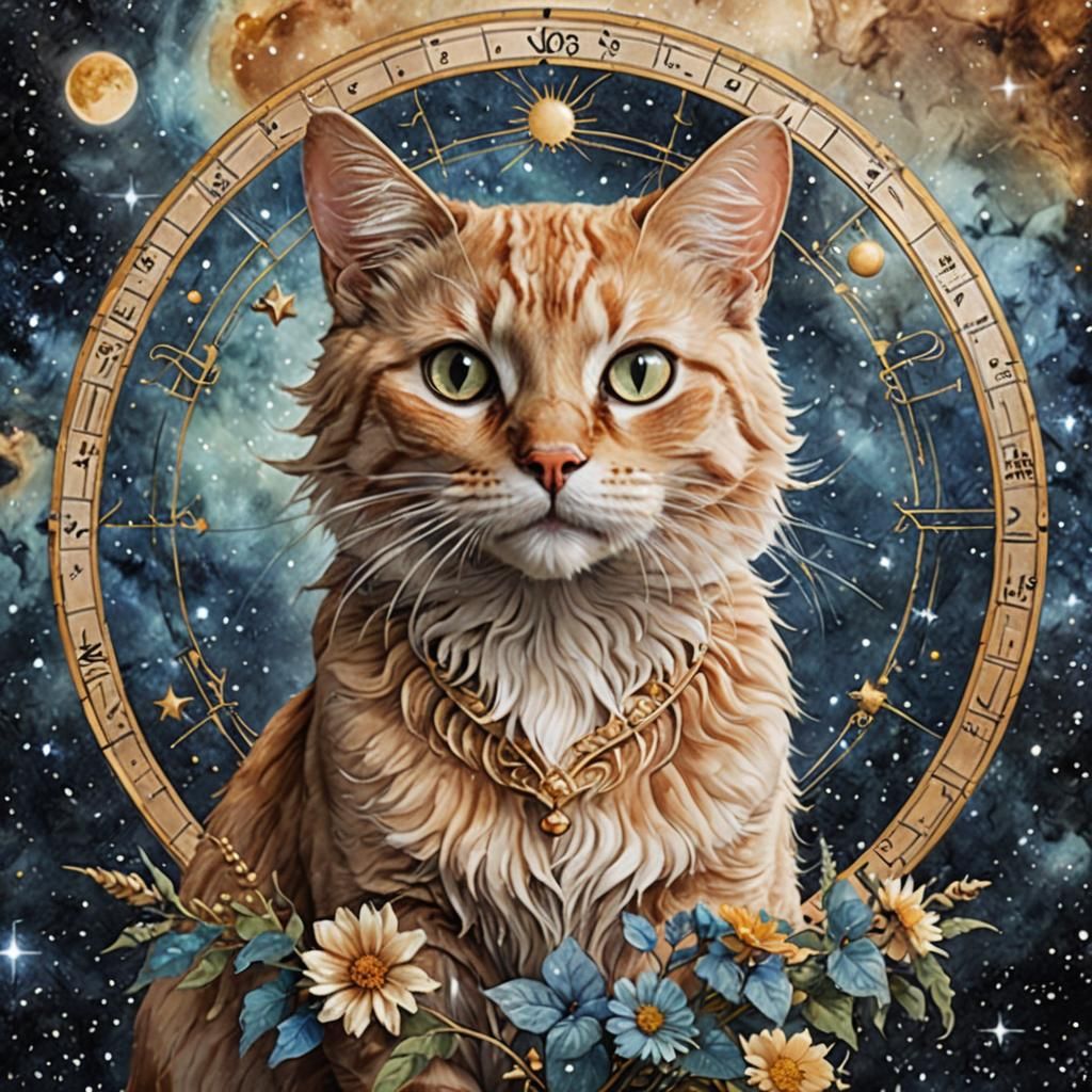 Virgo Zodiac Sign as a Cat