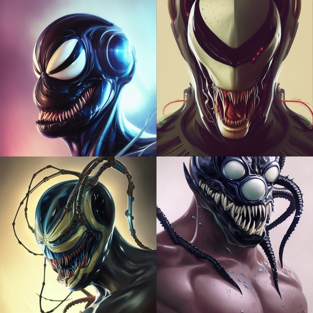 Venom and Doctor Octopus Hybrid Portrait