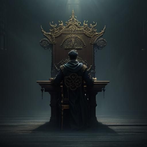 Sad Student in Dark Lighting: Digital Matte Painting