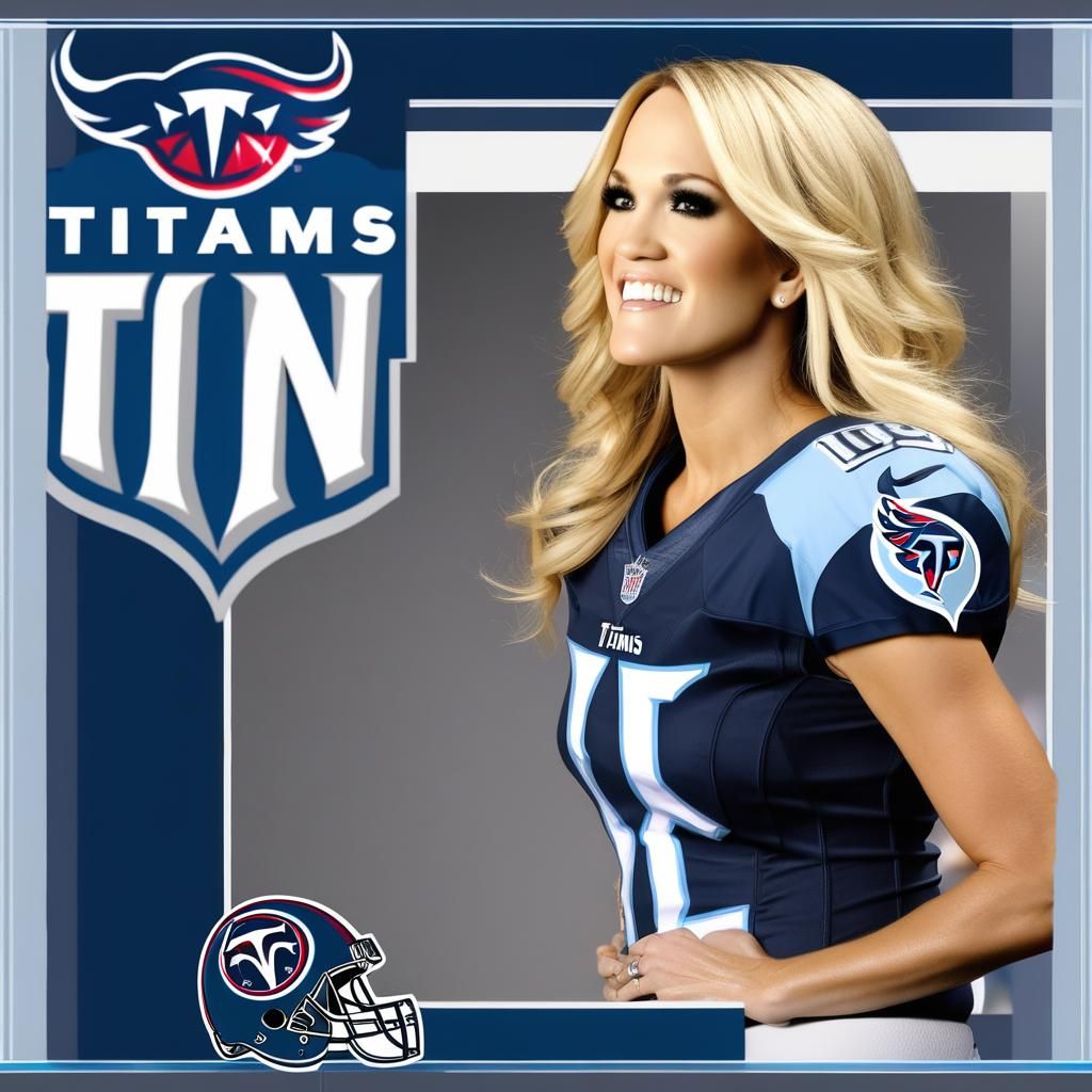 Carrie Underwood in Titans Jersey: Photoillustration