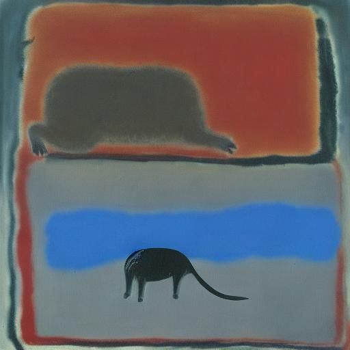 Surreal Animals Sleeping, Dogs Dying: Abstract Painting