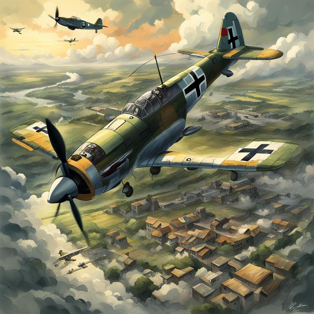 Messerschmitt Bf-109 in Anime Style