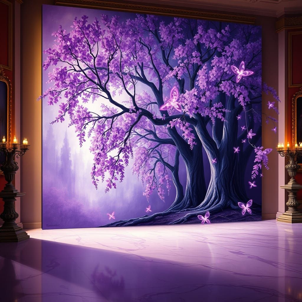 Mystical Forest Oil Painting Spills From Museum Wall