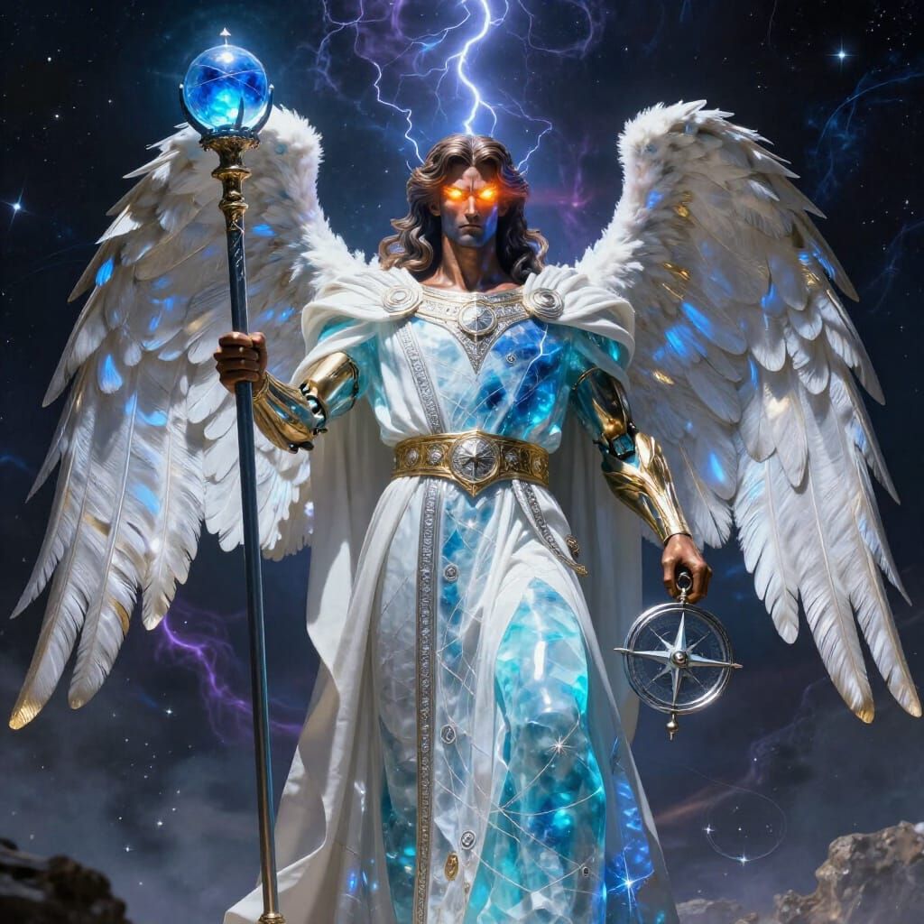 Archangel Raguel: Avenger of Stars in Aquamarine Armor