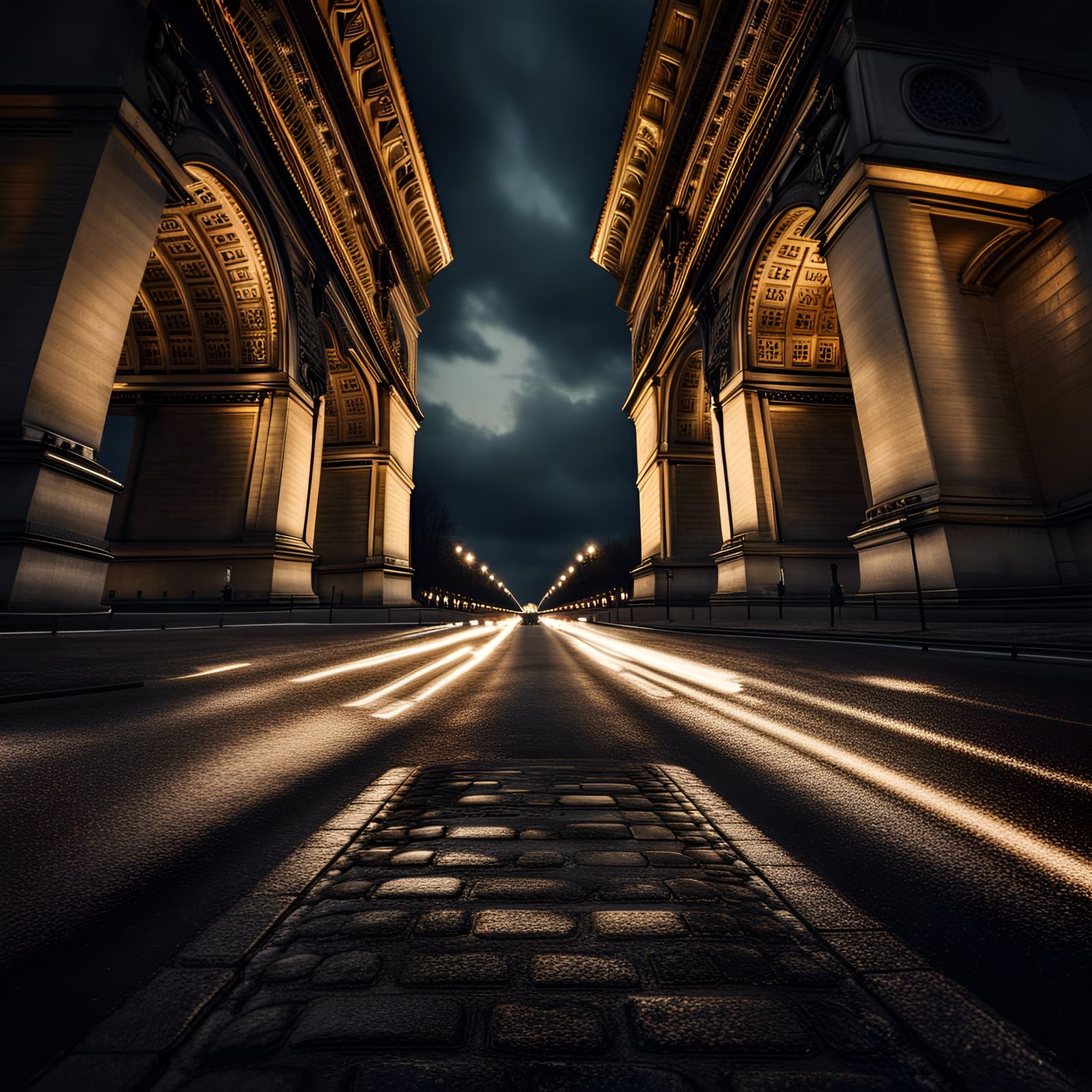 Hyperrealistic Arc de Triomphe in Sharp Focus