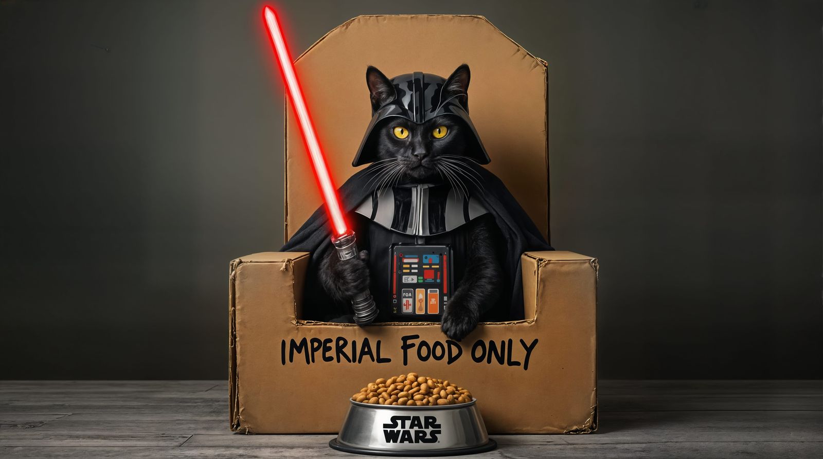 Regal Feline Sith Lord in Imperial Splendor