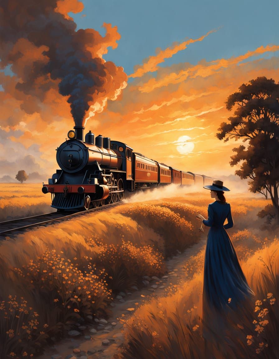 Ethereal Steam Train Embarks on a Journey Through Time