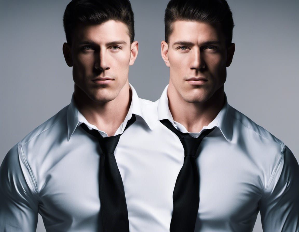 Bearded Twins: A Striking AI-Generated Portrait