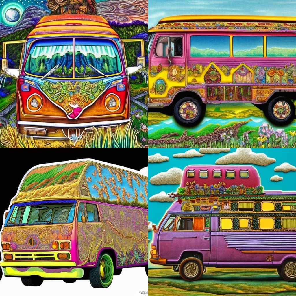 Hippie Van Fantasy: A Detailed Psychedelic Journey