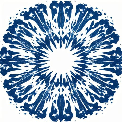 Symmetrical Water Droplet Splash Art