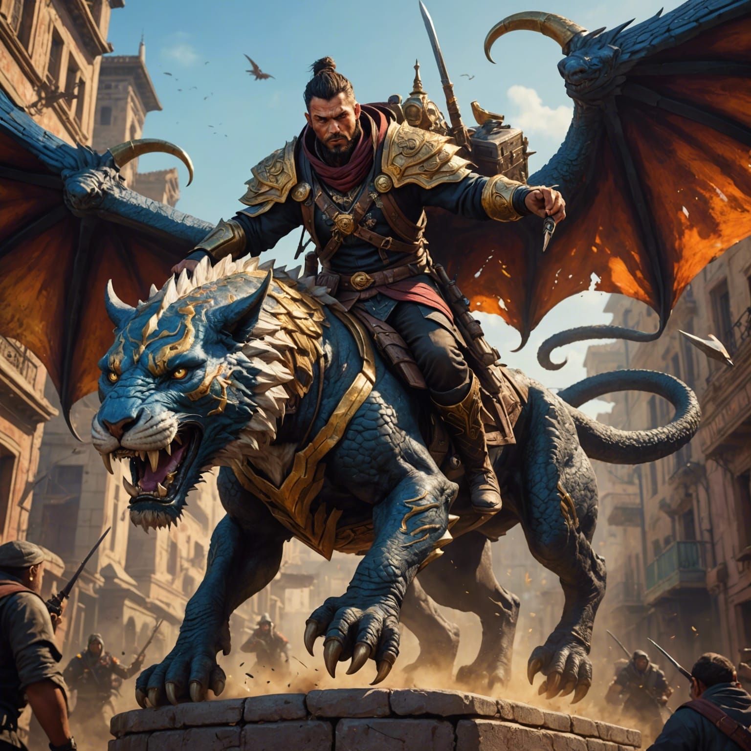 Hyperrealistic Assassin on Chimera Splash Art