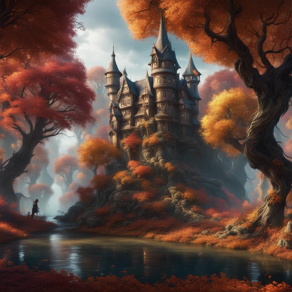 Fantasy Fairy in Autumnal Concept Art