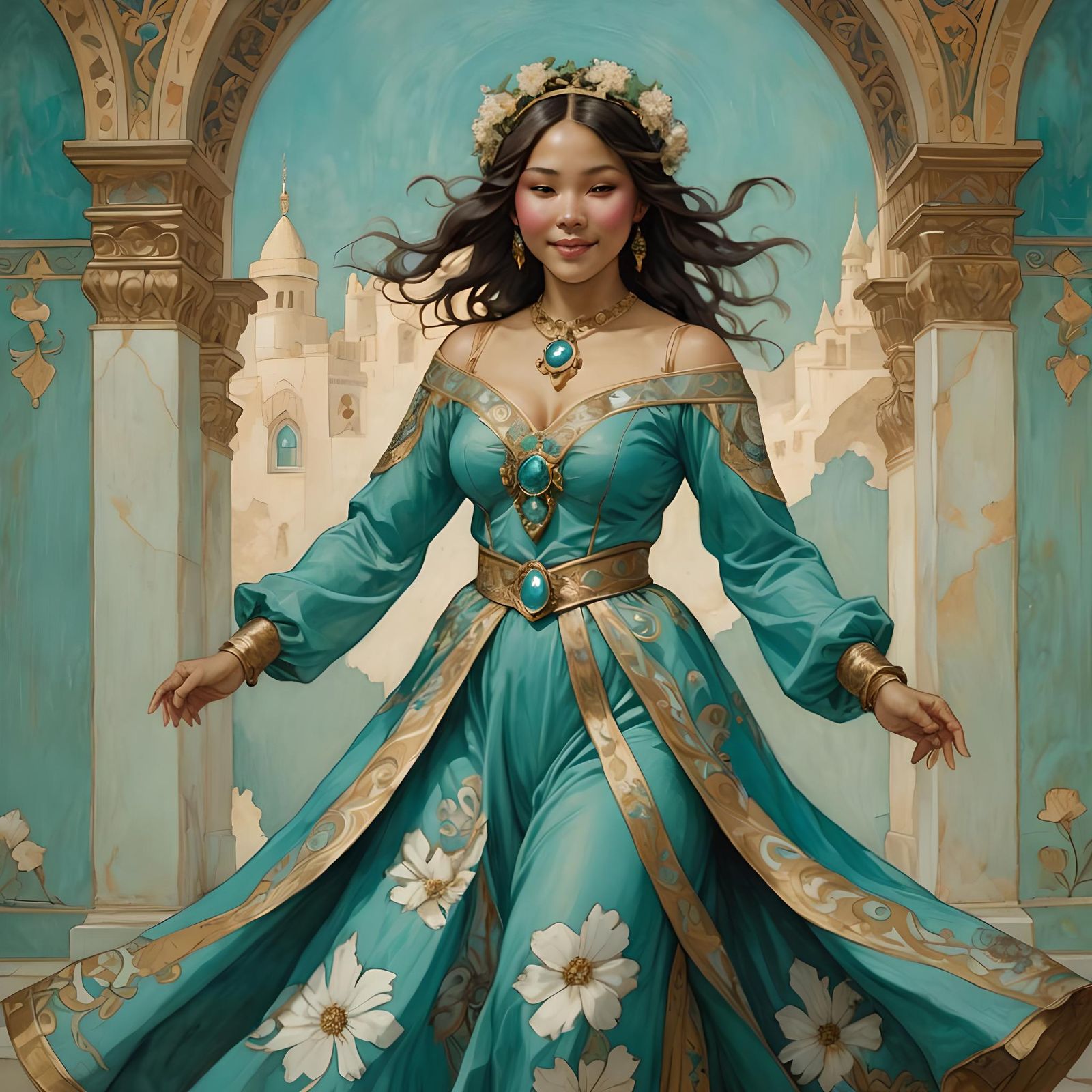 Lady in Turquoise No. 5