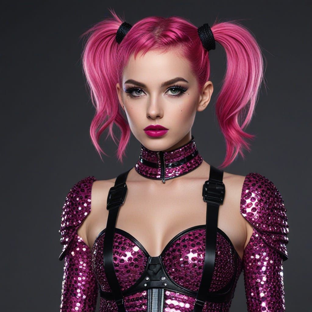 Goth Girl Rides Droid in Dystopian Future